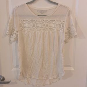 White Eyelet Loft T shirt